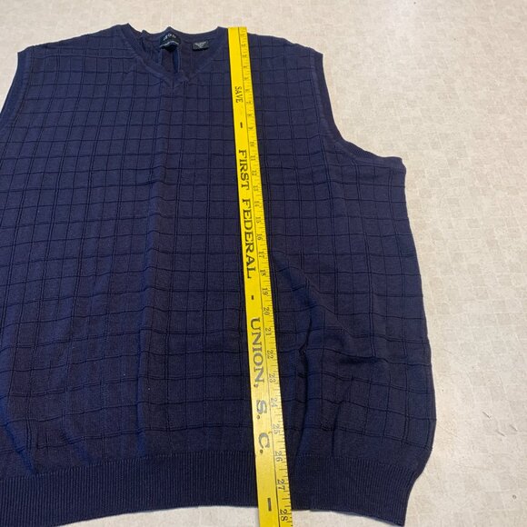 IZOD Navy Blue Men's Pullover Sweater Vest XL - Picture 4 of 10